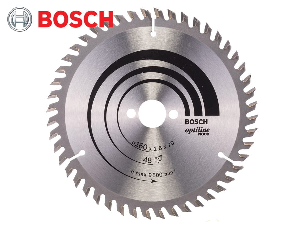 Pílový kotúč na drevo Bosch Optiline Wood / Ø 160 x 1,8 x 20 mm / 48z