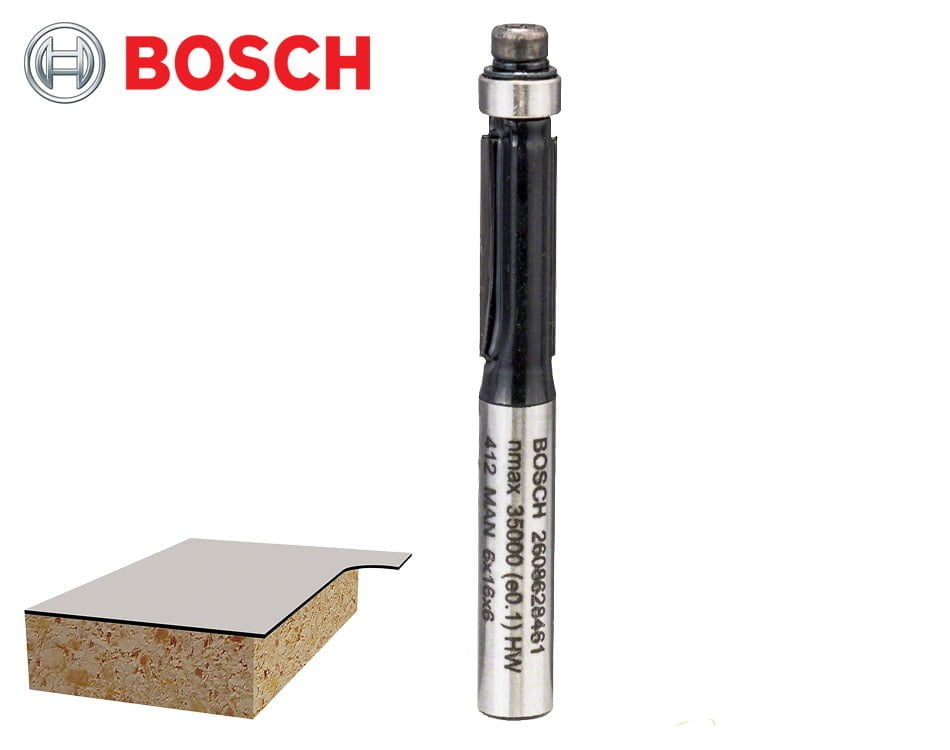 Zarovnávacia stopková fréza na drevo Bosch Standard for Wood / Ø 6,4 x 16,2 mm / 6 mm