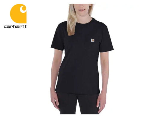 damske tricko carhartt loose fit heavyweight short sleeve k87 pocket black