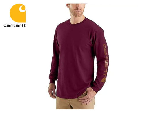 tricko carhartt relaxed fit heavyweight long sleeve logo sleeve graphic prt