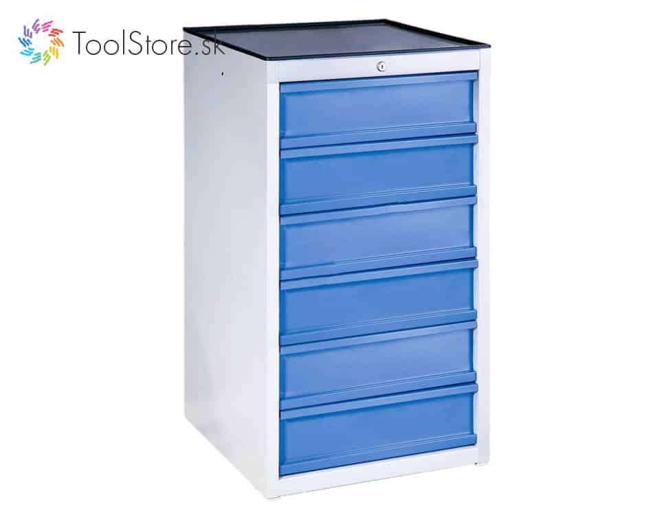 6-zásuvková skrinka na náradie ToolStore Praktik 6 šedo-modrá