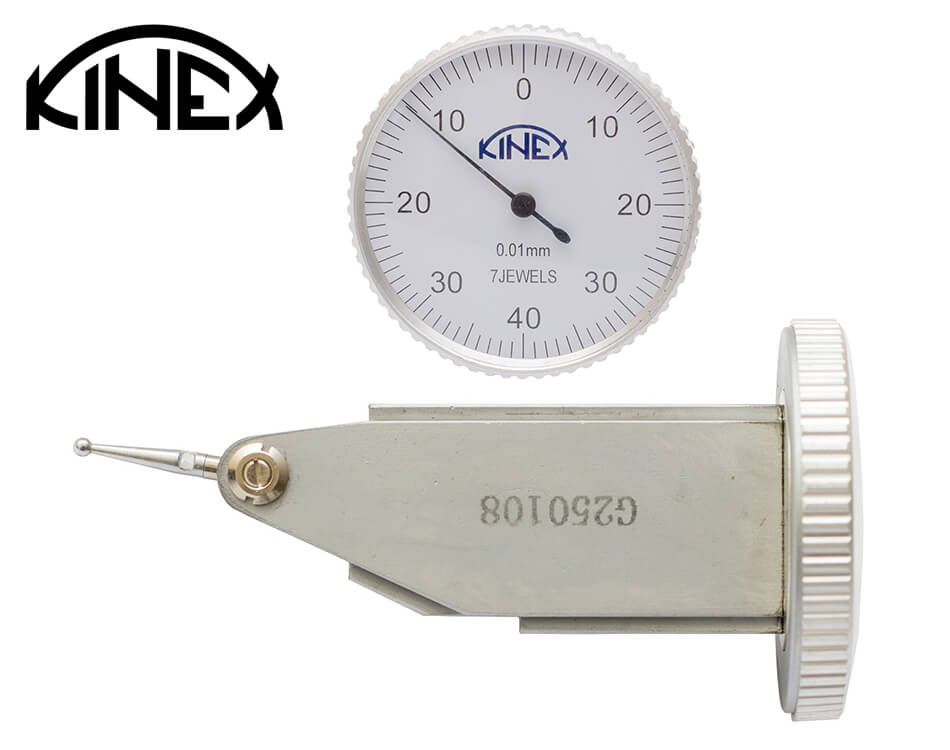 Číselníkový páčkový vertikálny úchylkomer Kinex / ±0,8 mm / 0,01 mm