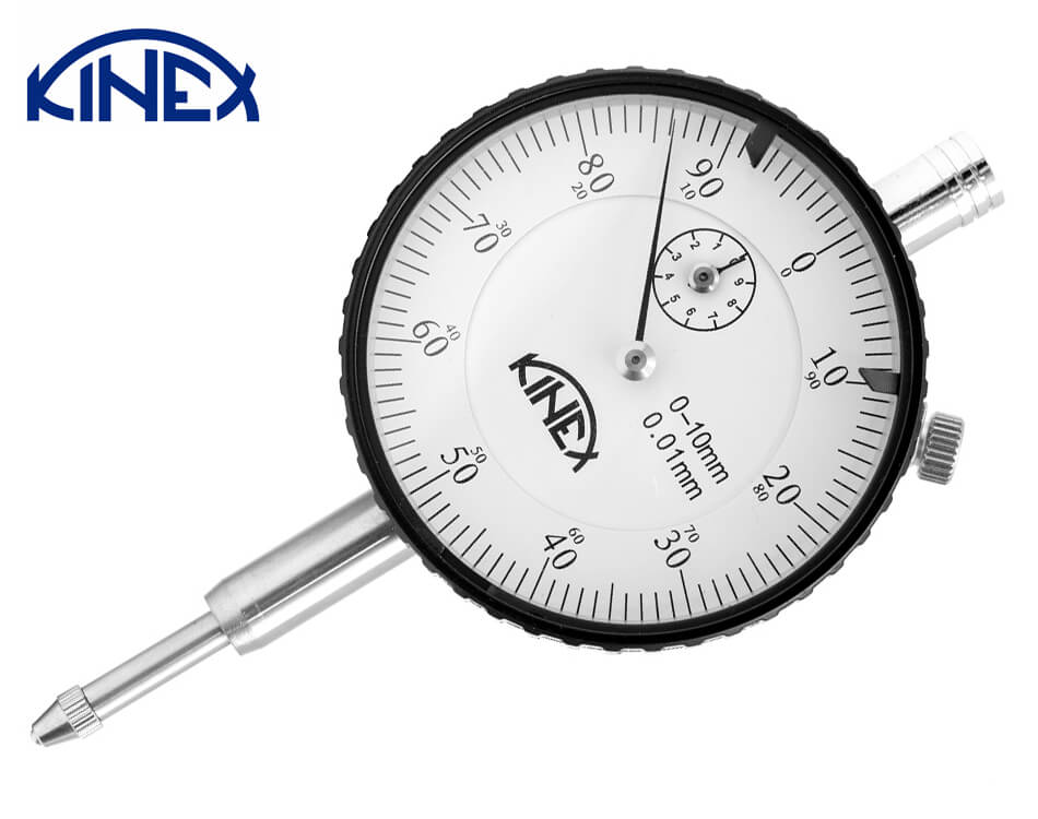 Číselníkový úchylkomer s uškom Kinex / 0 – 10 mm / 0,01 mm