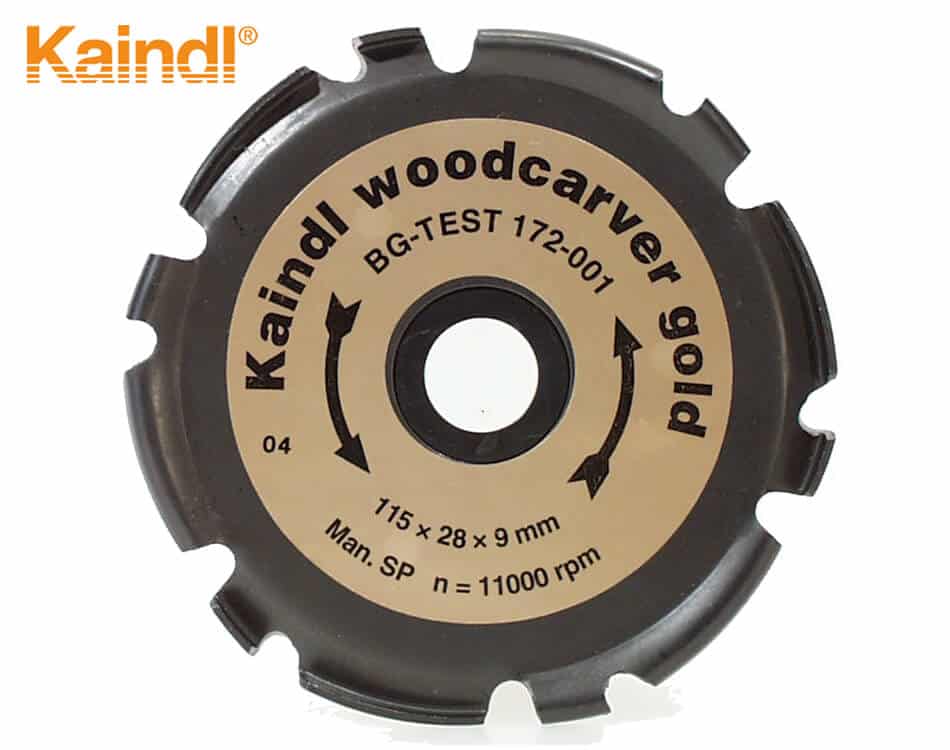 Frézovací kotúč na drevo do uhlovej brúsky Kaindl Woodcarver Gold