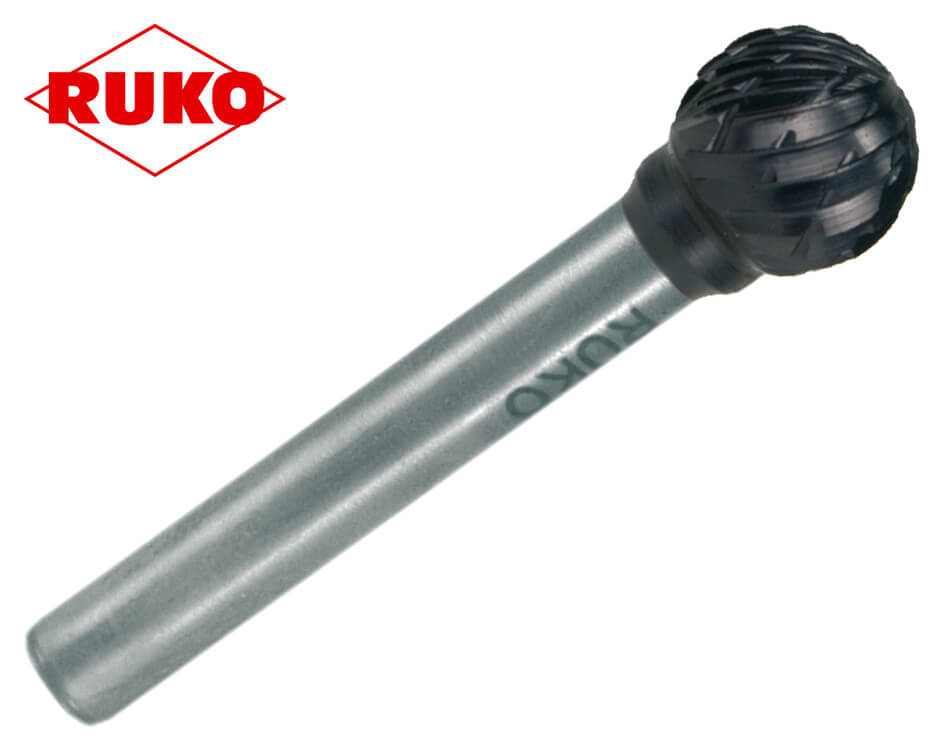Guľatý stopkový pilník na kov Ruko TiCN / tvar KUD / Ø 10 mm