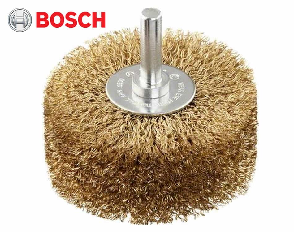 Kotúčová mosadzná drôtená kefa do vŕtačky Bosch – Ø 80 mm