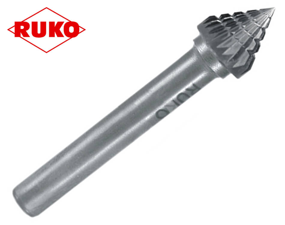 Kužeľový stopkový pilník na kov Ruko / tvar KSJ / Ø 16 mm