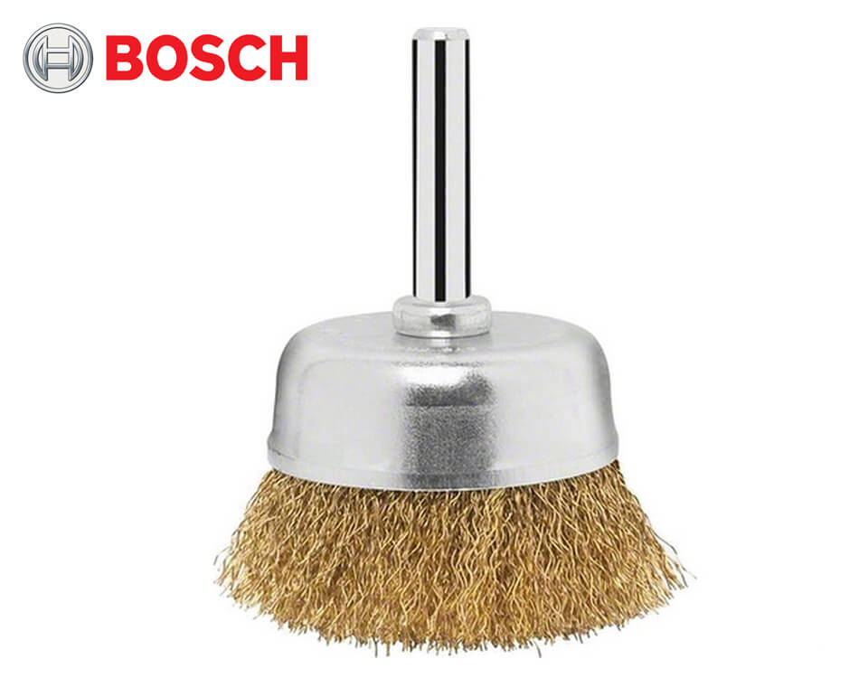 Miskovitá mosadzná drôtená kefa do vŕtačky Bosch – Ø 50 mm