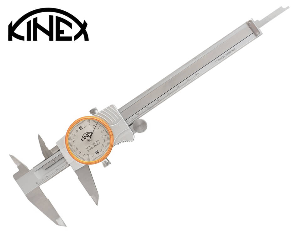 Nerezové posuvné meradlo s číselníkovým úchylkomerom Kinex 150 mm / 0.02 mm