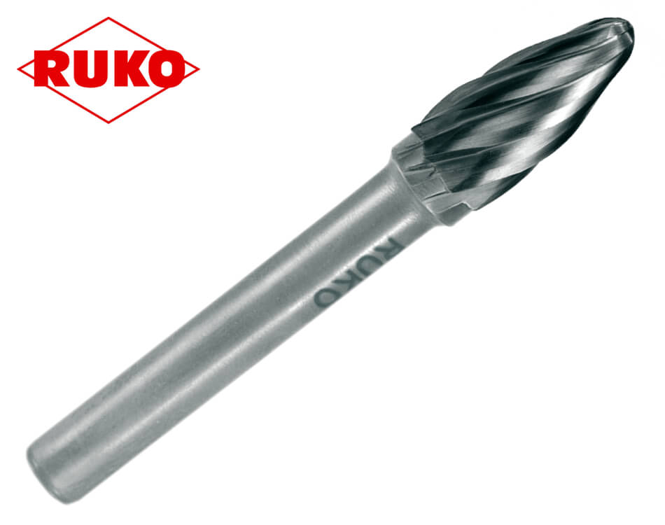 Oblúkový stopkový pilník na hliník Ruko / tvar RBF / Ø 12 mm