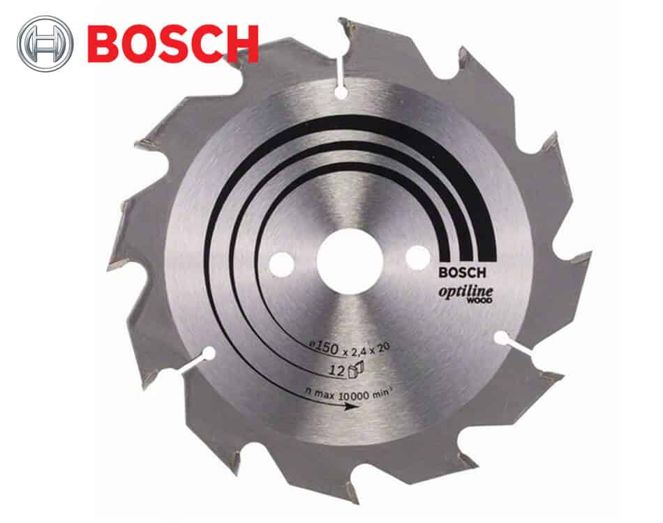 Pílový kotúč na drevo Bosch Optiline Wood / Ø 150 x 2,4 x 20 mm / 12z