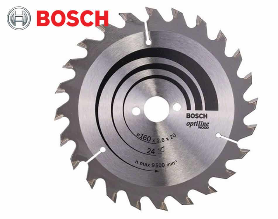 Pílový kotúč na drevo Bosch Optiline Wood / Ø 160 x 2,6 x 20 mm / 24z