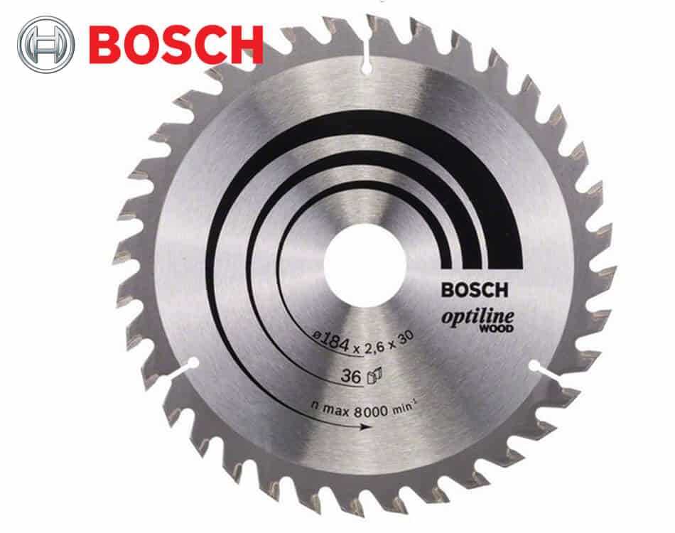 Pílový kotúč na drevo Bosch Optiline Wood / Ø 184 x 2,6 x 30 mm / 36z