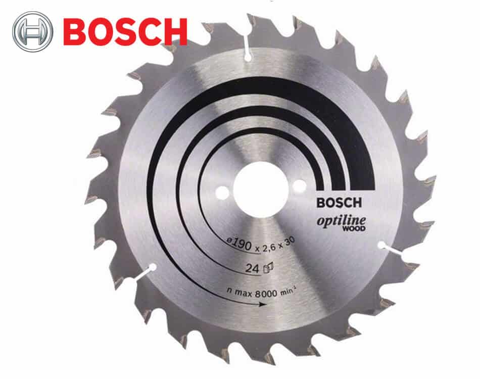 Pílový kotúč na drevo Bosch Optiline Wood / Ø 190 x 2,6 x 30 mm / 24z