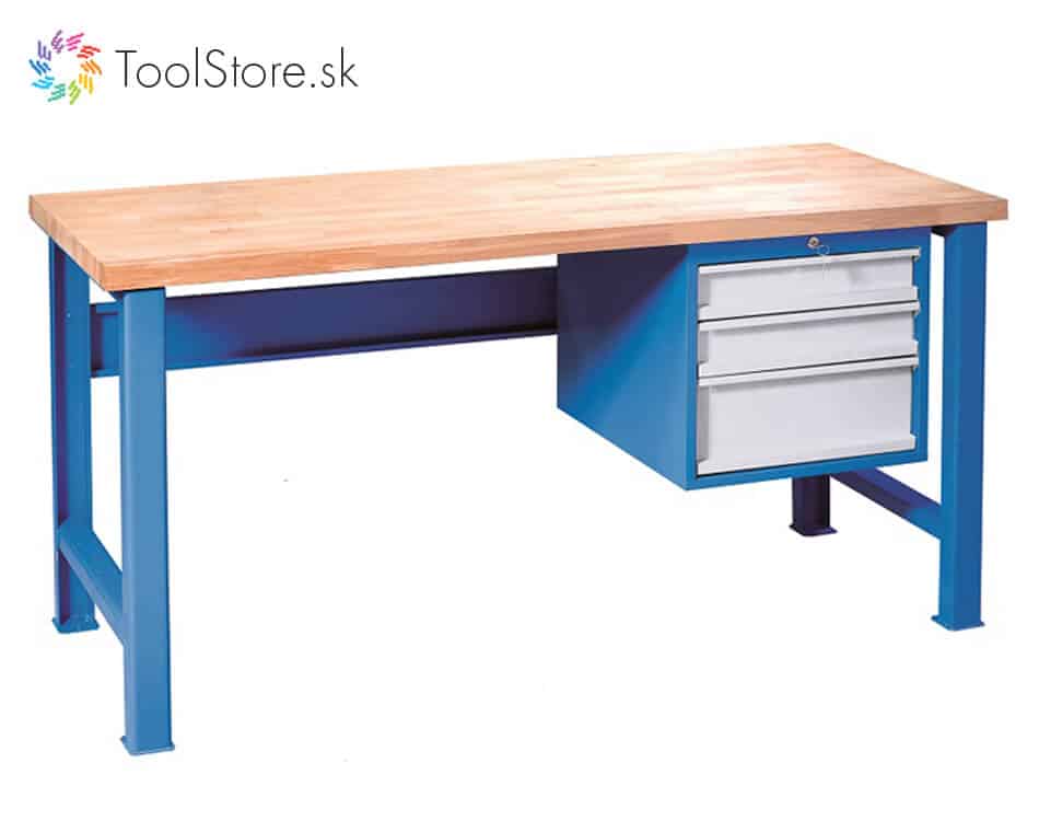 Dielenský pracovný stôl ToolStore Variant s 3 zásuvkami 150 cm