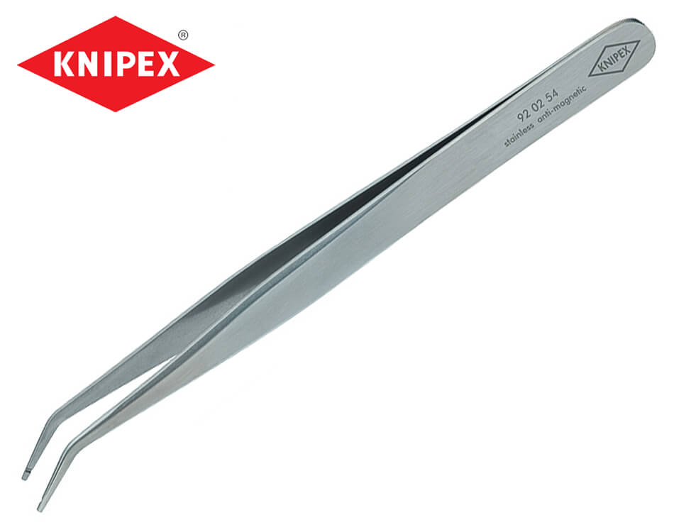 Precízna pinzeta pre SMD techniku so zahnutými dlhými hrotmi Knipex
