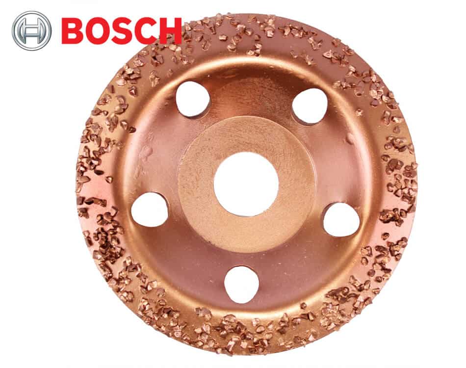 Rašpľový brúsny kotúč do uhlovej brúsky Bosch / Ø 115 mm / hrubý vyhnutý