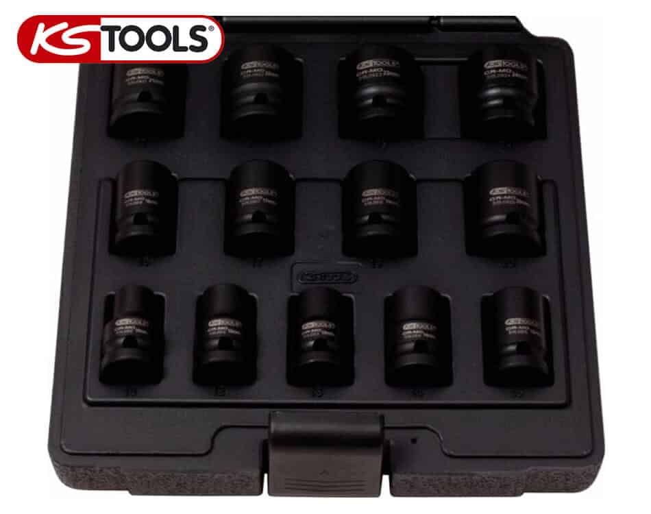 Sada kovaných 12-hranných nástrčkových kľúčov KS Tools 1/2″ 10 – 24 mm