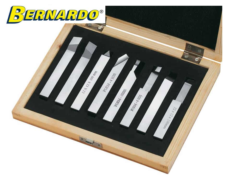 Sústružnícke nože na kov Bernardo HSS 10 mm – 8 dielna sada