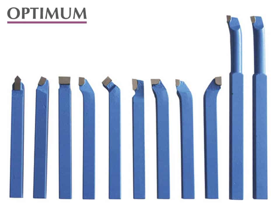 Sada sústružníckych nožov Optimum HM 12 mm – 11 dielna