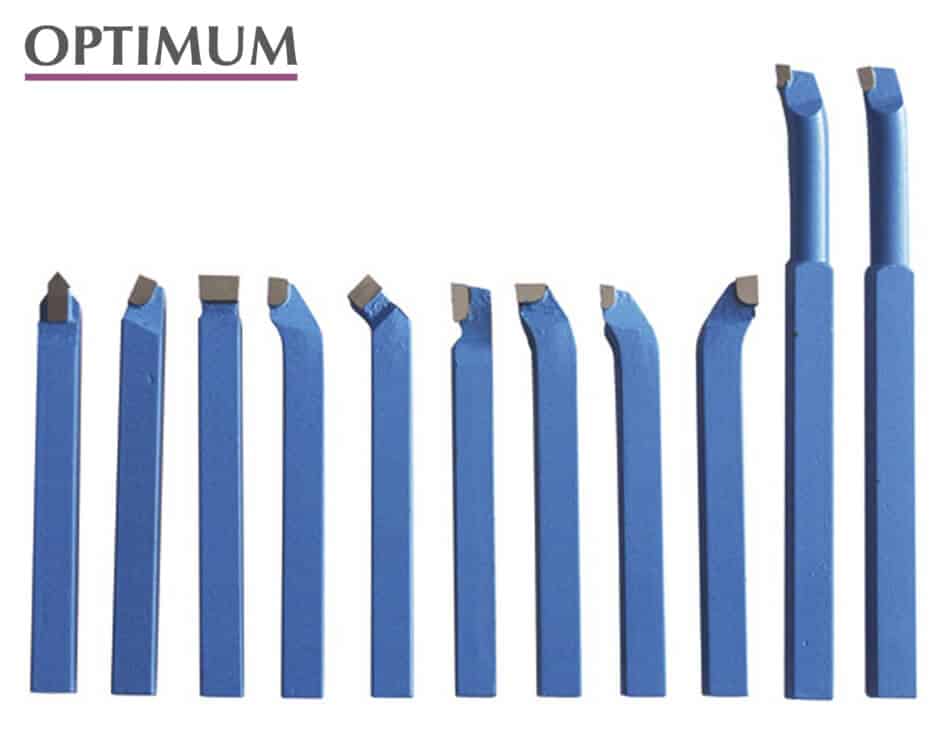 Sada sústružníckych nožov Optimum HM 10 mm – 11 dielna