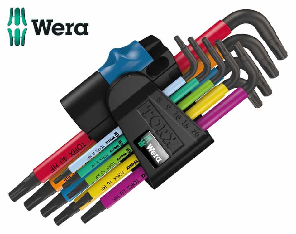 Sada torxových L-kľúčov Wera 967/9 TX Multicolour HF 1 - 9 dielna