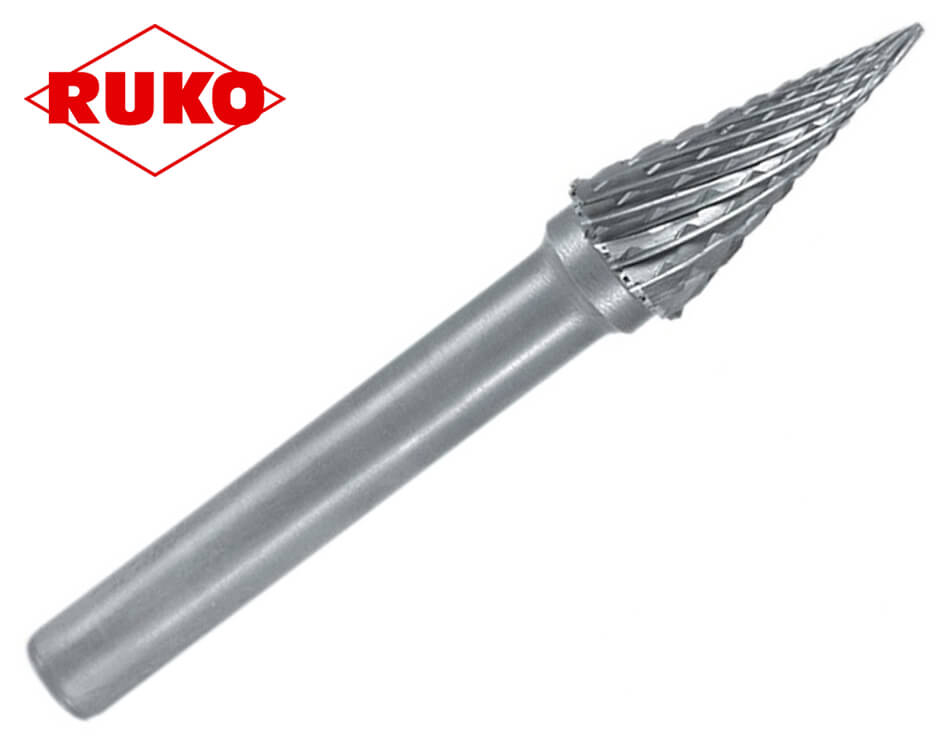 Špicatý kužeľový stopkový pilník na kov Ruko / tvar SKM / Ø 10 mm