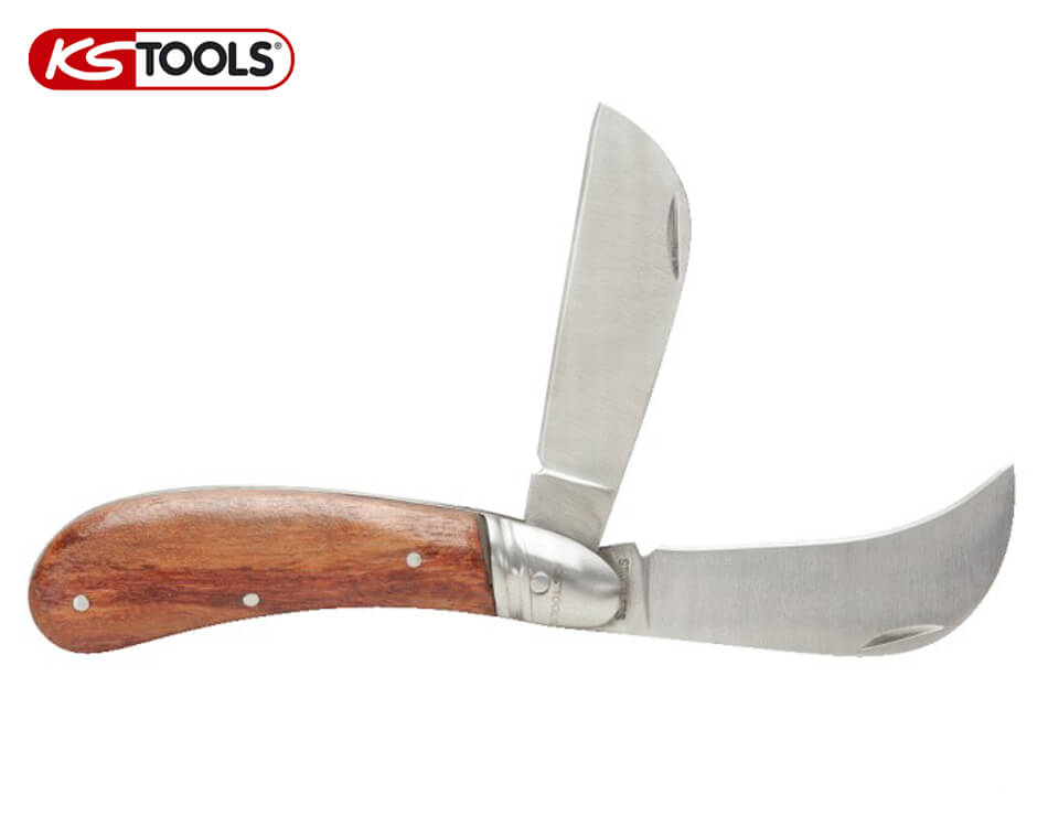 Zatvárací dvojčepeľový nôž pre elektroinstalatérov KS Tools